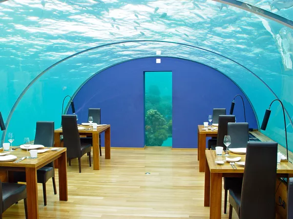 モルディブにある複合施設「Conrad Maldives Rangali Island」の水中レストラン モルディブにある複合施設「Conrad Maldives Rangali Island」の水中レストラン - Sputnik 日本