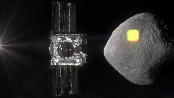 NASA artist rendering shows the mapping of the near-Earth asteroid Bennu by the OSIRIS-REx spacecraft - Sputnik 日本