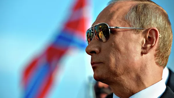 Президент России Владимир Путин во время посещения гвардейского ракетного крейсера Москва Черноморского флота в Морском порту Сочи - Sputnik 日本