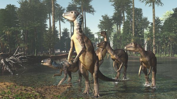 Изображение орнитоподов - двуногих травоядных динозавров - Sputnik 日本