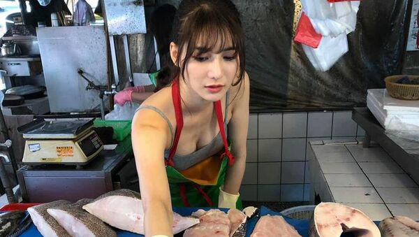 台湾の市場で、最も美しい魚売りの女性が見つかる - Sputnik 日本