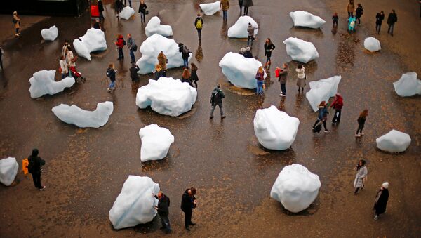 Инсталляция из айсбергов Ледяные часы в Лондоне - Sputnik 日本