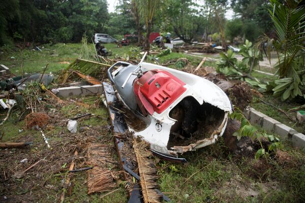 インドネシアのバンテン州で発生した津波被害 - Sputnik 日本