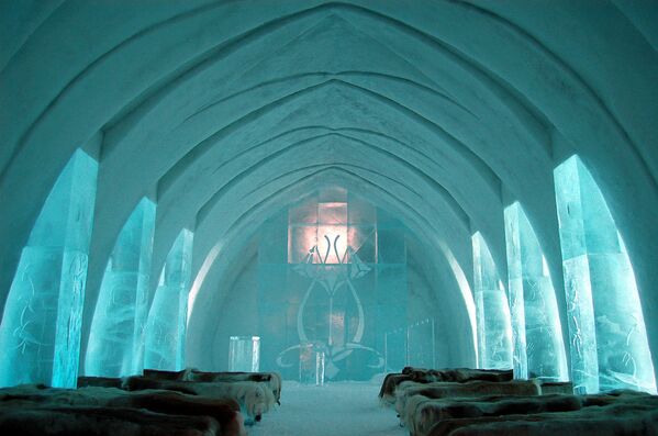 スウェーデン北部ユッカスヤルビの氷のホテル「Icehotel」 - Sputnik 日本