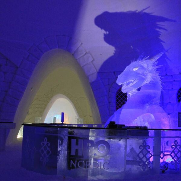 テレビドラマシリーズ『ゲーム・オブ・スローンズ』を記念した氷のホテル「Snow Hotel」の内部、フィンランド - Sputnik 日本