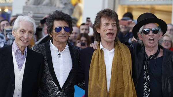 Members of the Rolling Stones (L-R) Charlie Watts, Ronnie Wood, Mick Jagger and Keith Richards. - Sputnik 日本