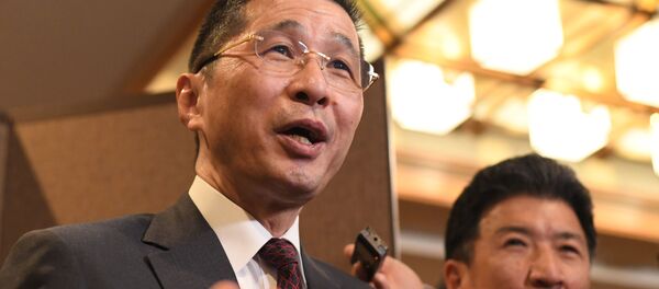 Глава японскго автопроизводителя Nissan Хирото Саикава Глава японскго автопроизводителя Nissan Хирото Саикава - Sputnik 日本