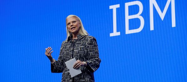 Генеральный директор компании IBM Джинни Рометти выступает на выставке бытовой электроники 2019 в Лас-Вегасе, США Генеральный директор компании IBM Джинни Рометти выступает на выставке бытовой электроники 2019 в Лас-Вегасе, США - Sputnik 日本