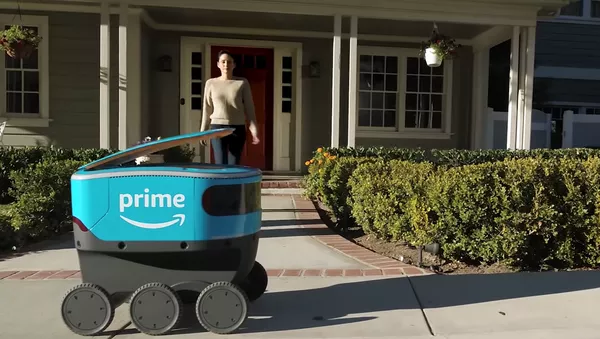 Робот-курьер Amazon Scout - Sputnik 日本