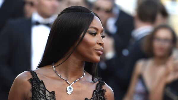 British supermodel and actress Naomi Campbell at the 70th anniversary of the Cannes Film Festival. File photo - Sputnik 日本