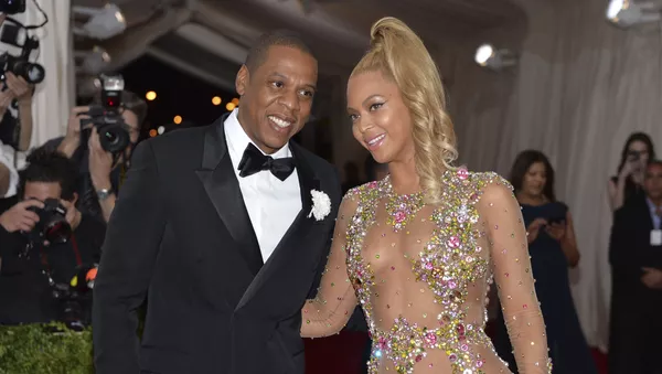 Певица Бейонсе и ее муж Jay Z на торжественном вечере в Нью-Йорке