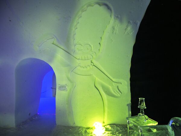 「雪の村」で制作された、雪でできたローレリーフ（浅浮き彫り） - Sputnik 日本
