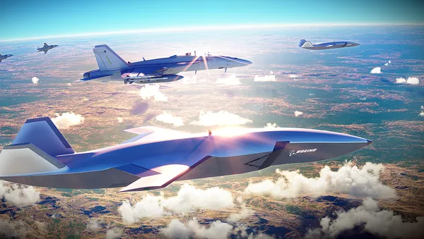Прототип беспилотного самолета Boeing Airpower Teaming System - Sputnik 日本