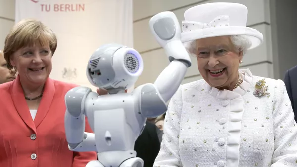 メルケル氏とエリザベス2世