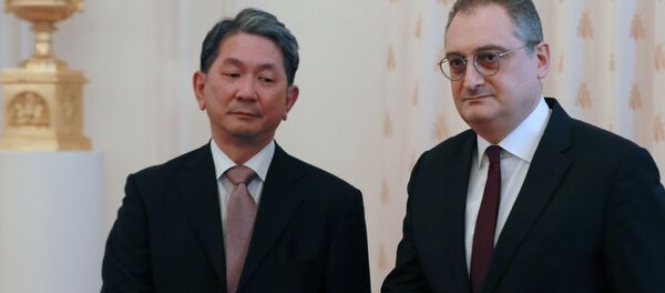 イーゴリ・モルグロフ・ロシア連邦外務次官と日本の森健良外務審議官 イーゴリ・モルグロフ・ロシア連邦外務次官と日本の森健良外務審議官 - Sputnik 日本