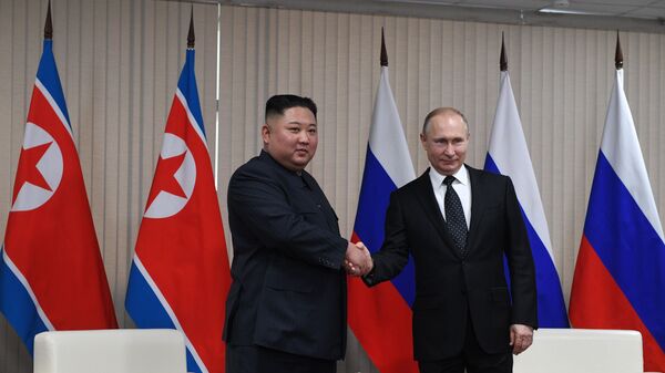 ウラジオストクでプーチン大統領と金正恩氏の１対１形式の会談が始まる - Sputnik 日本