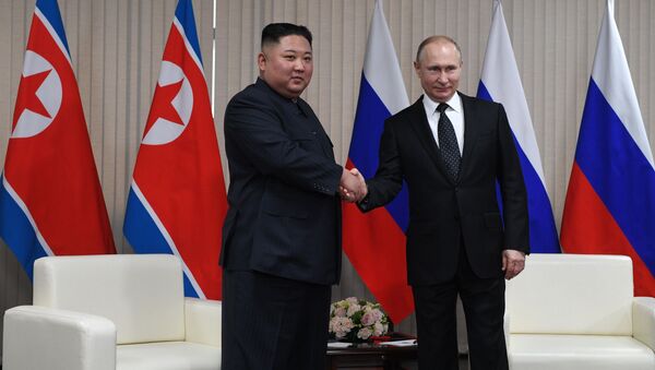 金正恩とプーチン大統領（2019年4月） - Sputnik 日本