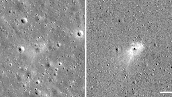 ＮＡＳＡ探査機、イスラエルの月面探査機の墜落地を撮影　