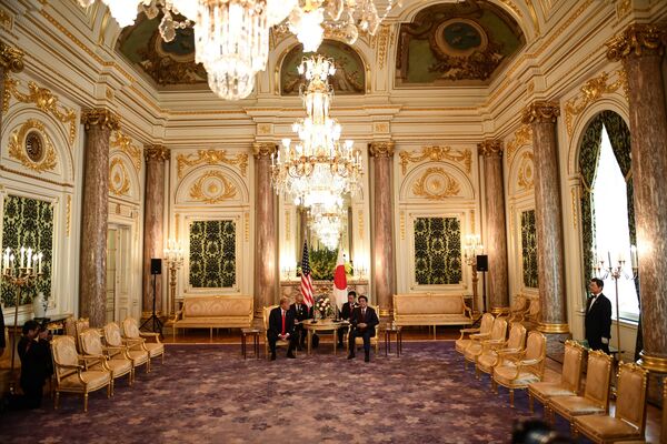 安倍首相とトランプ米大統領が迎賓館で会談 - Sputnik 日本