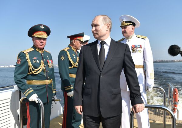 海軍の日記念パレードに出席したロシア大統領　サンクトペテルブルク - Sputnik 日本