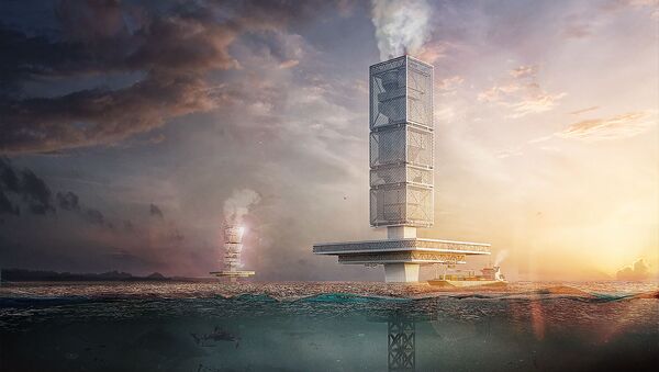 太平洋の巨大なゴミ集積所浮かぶ摩天楼プロジェクトで環境保護 - Sputnik 日本