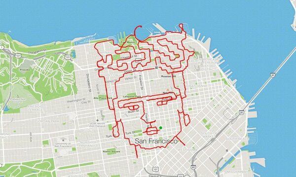 炎のランナー… じゃなくてGPSによるお絵描きランナー!【写真】 炎のランナー… じゃなくてGPSによるお絵描きランナー!【写真】 - Sputnik 日本