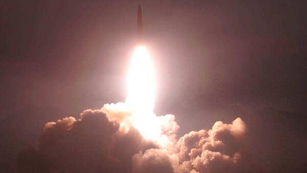 北朝鮮で実験中のミサイル発射（資料写真） - Sputnik 日本