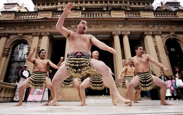 儀式舞踊「ハカ」を踊るニュージーランドの人々、オーストラリアのシドニー - Sputnik 日本