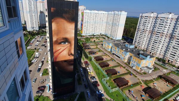 イタリアの画家　宇宙飛行士ガガーリンの巨大壁画製作　モスクワ郊外 - Sputnik 日本