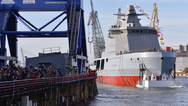 Спуск на воду патрульного корабля Иван Папанин в Санкт-Петербурге - Sputnik 日本