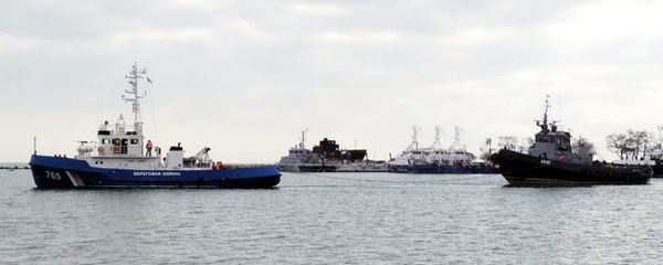 ケルチ海峡で拿捕した艦船 - Sputnik 日本