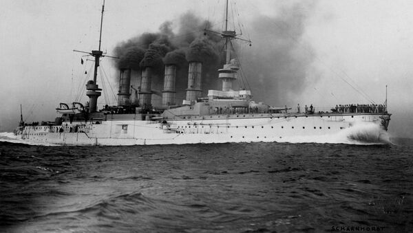 Немецкий броненосный крейсер времкн Первой мировой войны Шарнхорст - Sputnik 日本