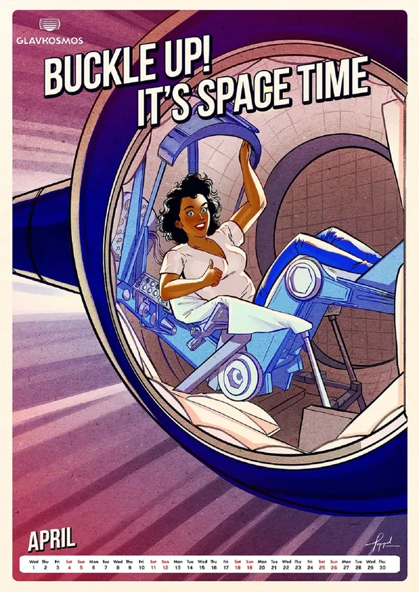 ロスコスモス用ピンナップカレンダー:Let`s go to space ロスコスモス用ピンナップカレンダー:Let`s go to space - Sputnik 日本