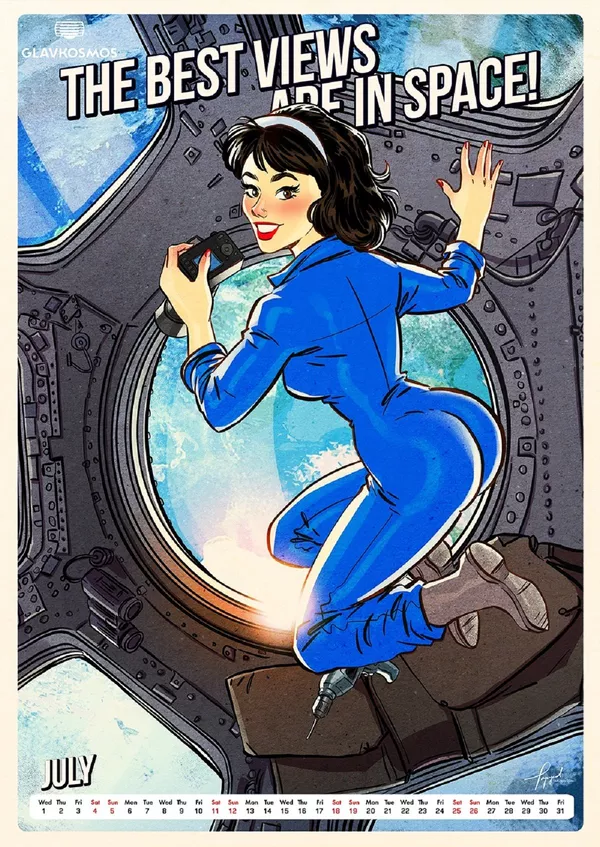 ロスコスモス用ピンナップカレンダー:Let`s go to space ロスコスモス用ピンナップカレンダー:Let`s go to space - Sputnik 日本