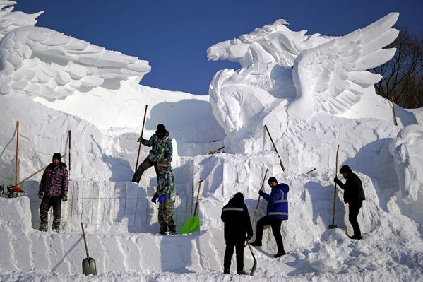 ハルビンの氷雪祭の彫刻 - Sputnik 日本