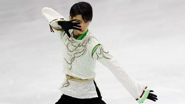 Фигурист Юдзуру Ханю во время выступления на Чемпионате Четырех Континентов в Южной Корее - Sputnik 日本