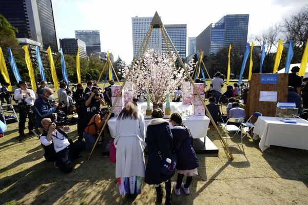 311未来へのつどい「Peace on Earth」献花する人々（東京・日比谷公園） - Sputnik 日本