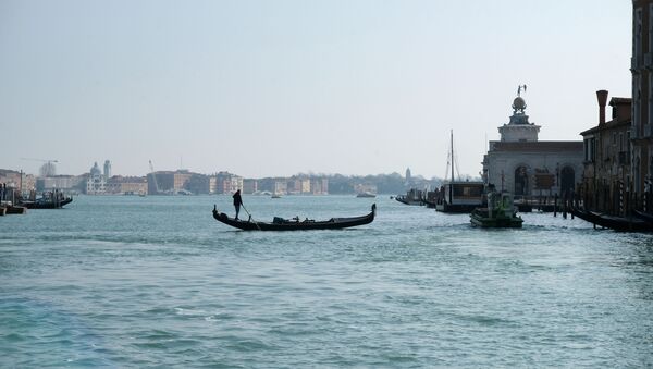 Панорама на опустевшие каналы в Венеции, Италия - Sputnik 日本