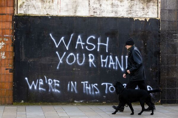 「WASH YOUR HANDS（手を洗って）」（北アイルランド・ベルファスト） - Sputnik 日本