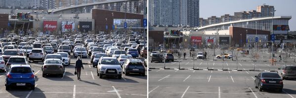 大型ショッピングモールの駐車場（モスクワ州ヒムキ） - Sputnik 日本