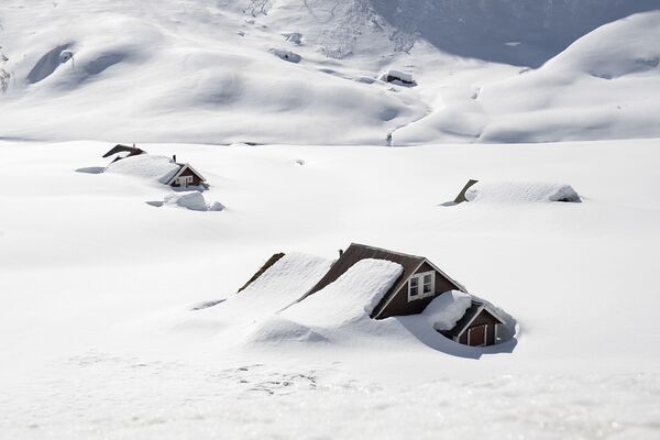 雪に覆われた家屋（ノルウェー・ヴォス） - Sputnik 日本