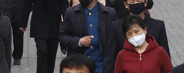 マスクをつけた北朝鮮国民 マスクをつけた北朝鮮国民 - Sputnik 日本