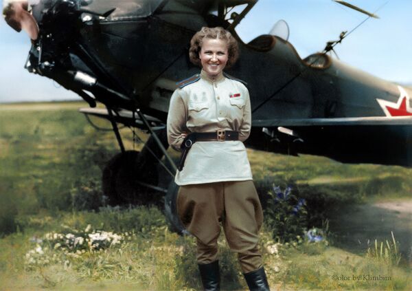 ソ連の女性航空部隊「第46親衛夜間爆撃航空連隊」の隊員ナジェージダ・ポポワ - Sputnik 日本