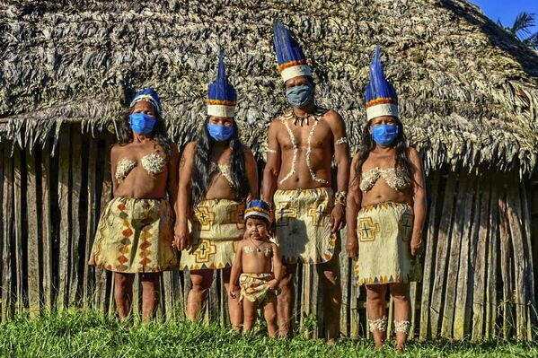 マスクを着用する先住民族のウィトト族（コロンビア、レティシア） - Sputnik 日本