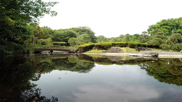 Пруд в Восточном саду Императорского дворца в Токио  - Sputnik 日本