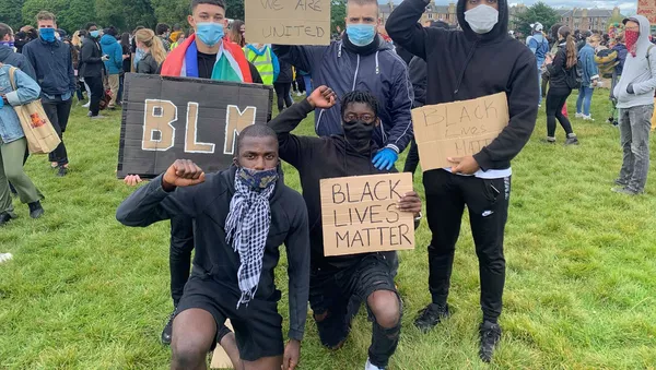 Black Lives Matter Demonstrators, Edinburgh - Sputnik 日本