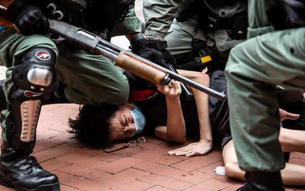 香港 デモ参加者の逮捕、2020年5月24日 - Sputnik 日本
