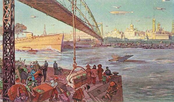 国際的な貿易港となり、大型貨物船が走るモスクワ川 - Sputnik 日本