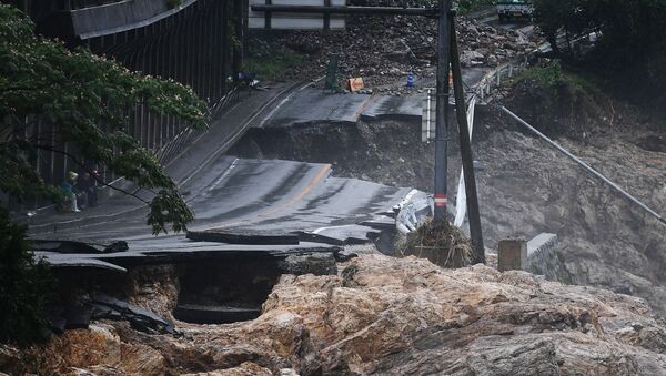 Последствия наводнения в префектуре Кумамото, Япония - Sputnik 日本