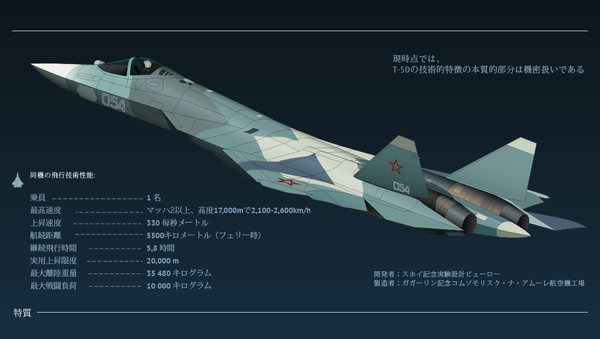 戦術航空機先進航空複合体（PAK FA）T-50 - Sputnik 日本